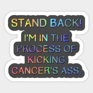 Kicking Cancer's Ass Sticker